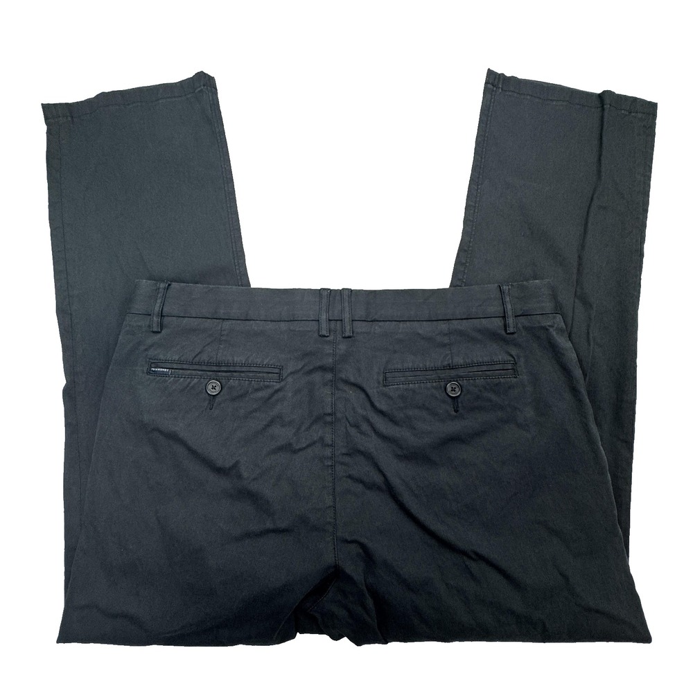 7 Diamonds Chino Pants Mens 34x28 Black Stretch Performance Solid Dress Casual